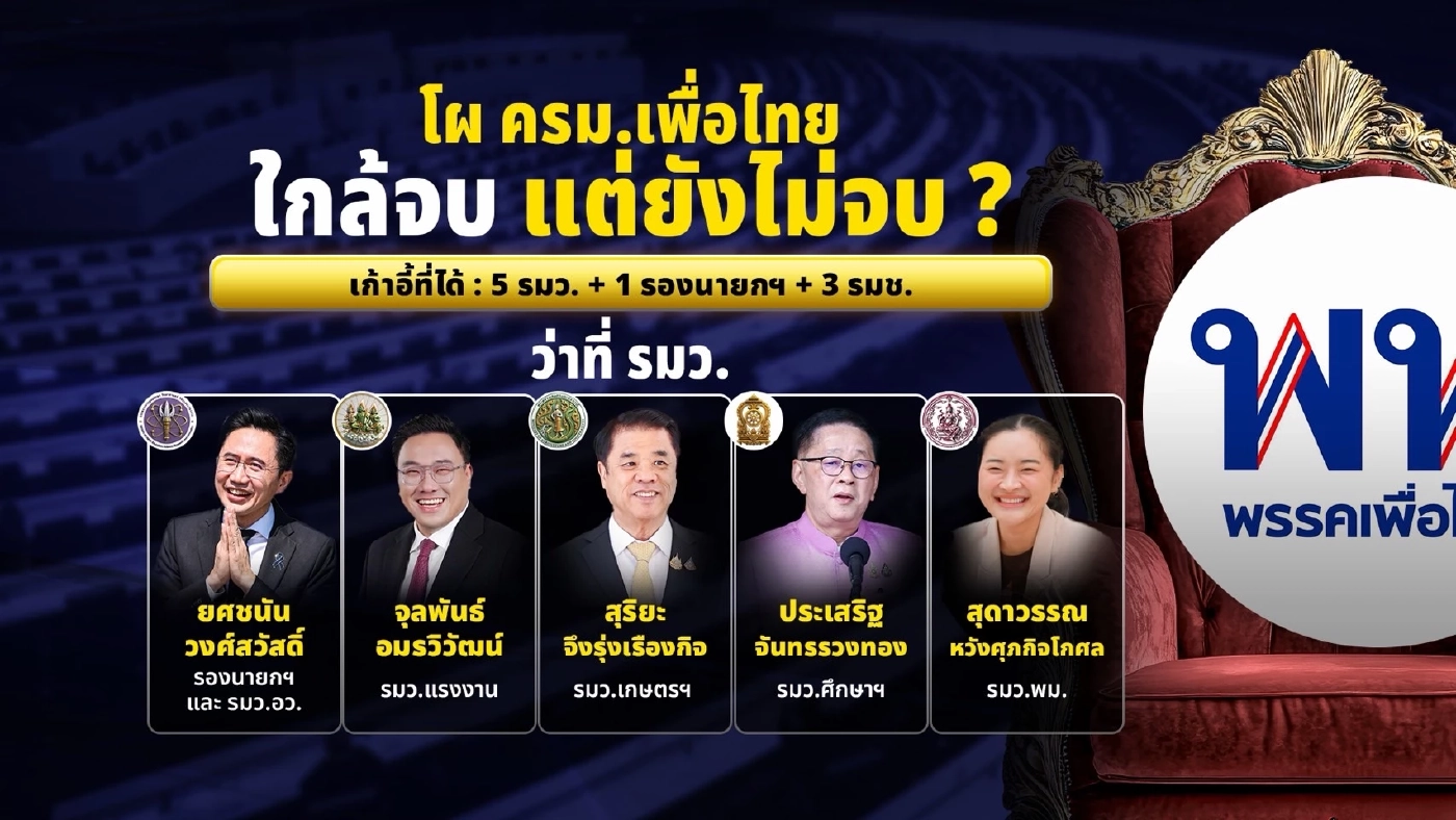 โผ ครม.พรรคเพื่อไทย ยังไม่ท้ายสุด พิษนิติสงคราม – วิ่งฝุ่นตลบ