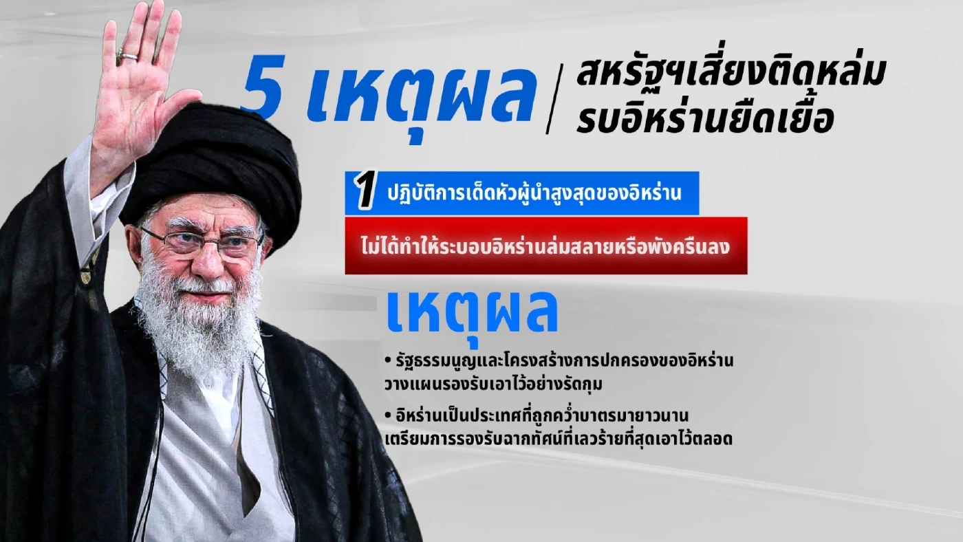 สหรัฐฯเสี่ยงติดหล่ม เปิด 5 เหตุผลที่สงครามอิหร่านส่อยืดเยื้อ