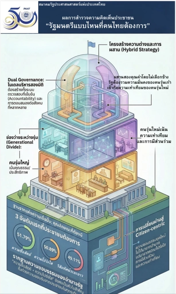 โพลชี้ คนไทยอยากได้ รมต.ซื่อสัตย์ โปร่งใส ยึดประชาชนศูนย์กลาง
