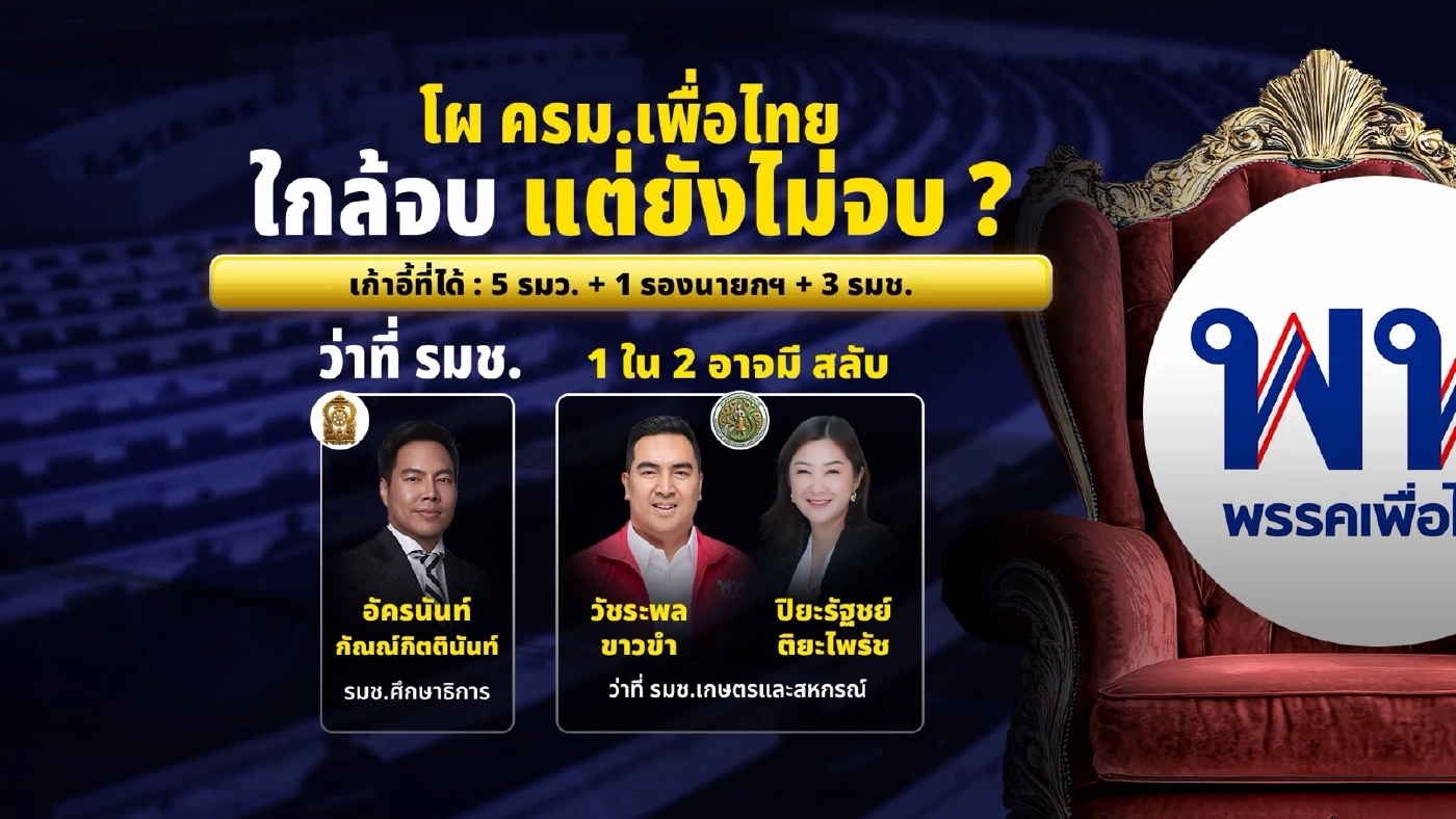โผ ครม.พรรคเพื่อไทย ยังไม่ท้ายสุด พิษนิติสงคราม – วิ่งฝุ่นตลบ