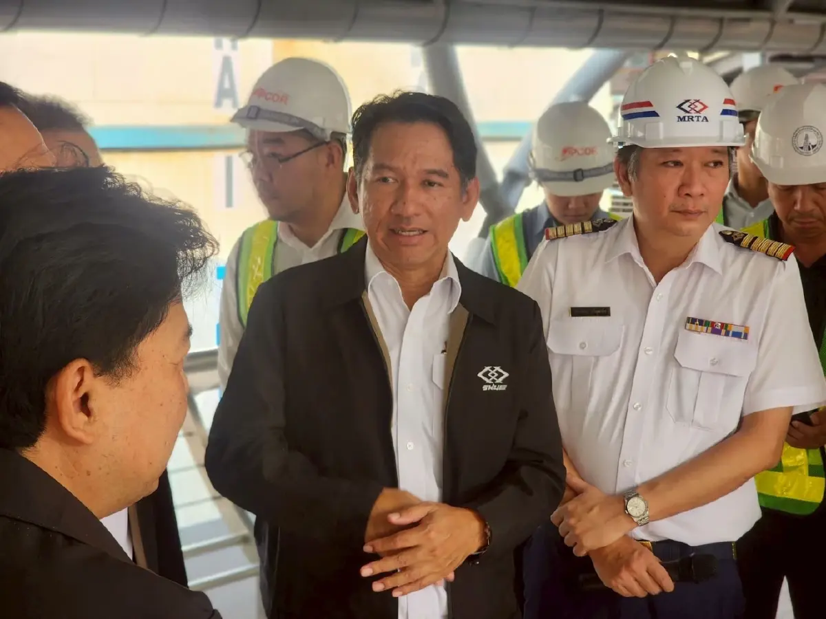 รฟม. ลงพื้นที่ตรวจความพร้อม ก่อนเริ่มปิดสะพานข้ามแยกประตูน้ำ สร้างรถไฟฟ้าสายสีส้มฯ