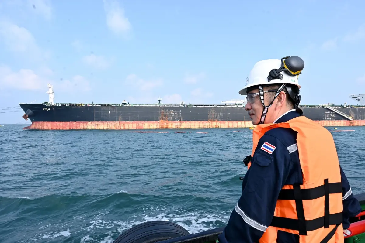 ถึงไทยแล้ว! "บางจากฯ" เผย "เรือขนน้ำมันดิบ" ตะวันออกกลาง 7 แสนบาร์เรล ถึงศรีราชา