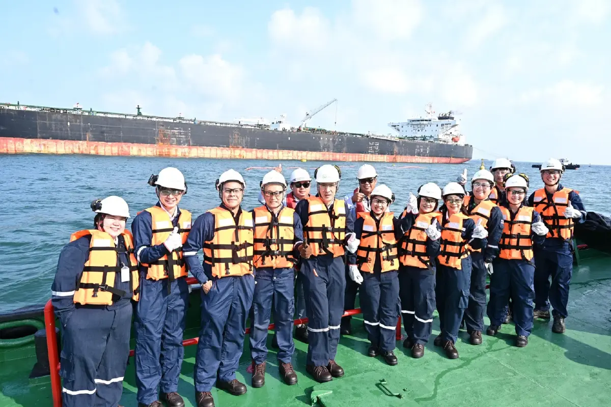 ถึงไทยแล้ว! "บางจากฯ" เผย "เรือขนน้ำมันดิบ" ตะวันออกกลาง 7 แสนบาร์เรล ถึงศรีราชา