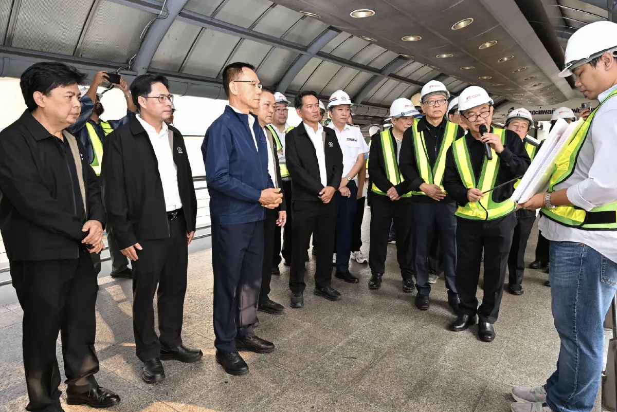 รฟม. ลงพื้นที่ตรวจความพร้อม ก่อนเริ่มปิดสะพานข้ามแยกประตูน้ำ สร้างรถไฟฟ้าสายสีส้มฯ