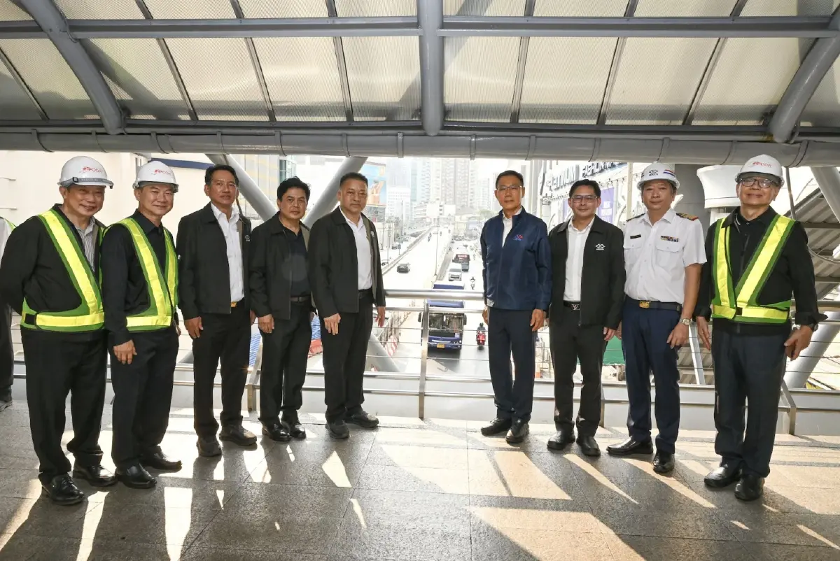 รฟม. ลงพื้นที่ตรวจความพร้อม ก่อนเริ่มปิดสะพานข้ามแยกประตูน้ำ สร้างรถไฟฟ้าสายสีส้มฯ