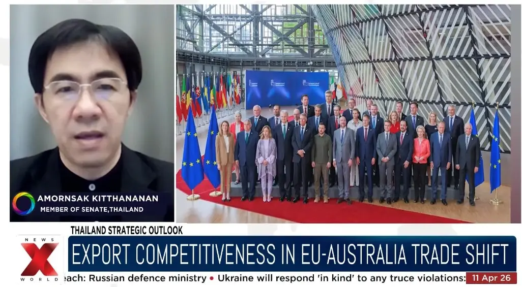 นอกจากนี้ ในฐานะผู้รายงานฯ ผศ.ดร.นพดล ได้นำเสนอร่างภาคผนวกว่าด้วยจริยธรรมปัญญาประดิษฐ์ (AI Ethics Annex) ฉบับที่ 2 ซึ่งมีการปรับปรุงประเด็นสำคัญตามข้อเสนอจากสมาชิก เช่น การห้ามใช้ AI ตัดสินผลการเลือกตั้ง เพื่อรักษาความเชื่อมั่นในกระบวนการประชาธิปไตย และการใช้ AI ในธรรมาภิบาลด้านงบประมาณ โดยมีเป้าหมายให้มีการรับรองร่างสมบูรณ์ในการประชุมครั้งถัดไป   CG เอกฉันท์เลือก “ดร.นพดล” นั่งรอง ปธ.อีก 1 วาระ  ทั้งนี้ ที่ประชุมได้มีมติอย่างเป็นเอกฉันท์ให้ ผศ.ดร.นพดล ดำรงตำแหน่งรองประธานต่ออีกหนึ่งวาระ ซึ่งถือว่าเป็นเกียรติแก่รัฐสภาไทยและประเทศไทยในฐานะชาติสมาชิก   โอกาสนี้ ผศ.ดร.นพดล ได้ขอบคุณที่ประชุมสำหรับความเชื่อมั่น และยืนยันความพร้อมในการปฏิบัติหน้าที่รองประธานคณะทำงานฯ เพื่อผลักดันการใช้เทคโนโลยีที่ยึดหลักจริยธรรมและสิทธิมนุษยชนให้ครอบคลุมทุกระดับการพัฒนา   CG สว.อมรศักดิ์ โชว์วิชั่นผ่านสื่ออินเดีย ทางรอดวิกฤตพลังงาน  อีกด้านหนึ่ง นอกเวทีประชุม IPU ดร.อมรศักดิ์ กิจธนานันท์ สมาชิกวุฒิสภา ซึ่งเคยเป็นอาจารย์ที่นิด้า และที่ปรึกษาสถาบันอนาคตศึกษาเพื่อการพัฒนา ได้ให้สัมภาษณ์ NewsX World สื่อใหญ่ของอินเดีย ในช่องภาษาอังกฤษ เกี่ยวกับการวางยุทธศาสตร์ของประเทศไทยท่ามกลางวิกฤตความขัดแย้งในตะวันออกกลางที่ส่งผลกระทบอย่างรุนแรงต่อความมั่นคงทางพลังงาน ห่วงโซ่อุปทาน และต้นทุนการขนส่งทั่วโลก   โอกาสนี้ ดร.อมรศักดิ์ เสนอให้รัฐบาลไทยเร่งสร้างความร่วมมือเชิงยุทธศาสตร์กับนานาประเทศ เทียบกับตัวอย่างของสิงคโปร์ที่รุกไปเชื่อมโยงกับออสเตรเลีย เพื่อรับประกันความยืดหยุ่นของทรัพยากรและรักษาสถานะคู่ค้าสำคัญ  ในขณะที่ออสเตรเลียเริ่มเบนเข็มไปหาตลาดยุโรป (EU) มากขึ้น พร้อมทั้งเสนอแนวทางการสร้างมาตรฐานการค้าสีเขียวและดิจิทัลร่วมกันกับอาเซียนและออสเตรเลีย เพื่อรับมือความผันผวนทางภูมิรัฐศาสตร์   นอกจากนี้ ยังได้ตั้งประเด็นเกี่ยวกับความท้าทายในการรักษาจุดยืนที่เป็นกลางของไทยควบคู่ไปกับการเร่งเข้าเป็นสมาชิก OECD หรือ องค์การเพื่อความร่วมมือทางเศรษฐกิจและการพัฒนา ในช่วงที่ราคาพลังงานและปุ๋ยพุ่งสูงขึ้น โดยเน้นย้ำถึงความจำเป็นที่ไทยควรผลักดันให้มีกลไกทางกฎหมายภายในอาเซียนเพื่อจัดการกับปัญหาค่าระวางเรือที่พุ่งสูง และป้องกันการปิดกั้นเส้นทางการค้า เพื่อปกป้องผลประโยชน์ทางการเกษตรและดึงดูดการลงทุนโดยตรงจากต่างประเทศ หรือ FDI ในอุตสาหกรรมเทคโนโลยีให้มีความต่อเนื่องแม้ในภาวะสงคราม