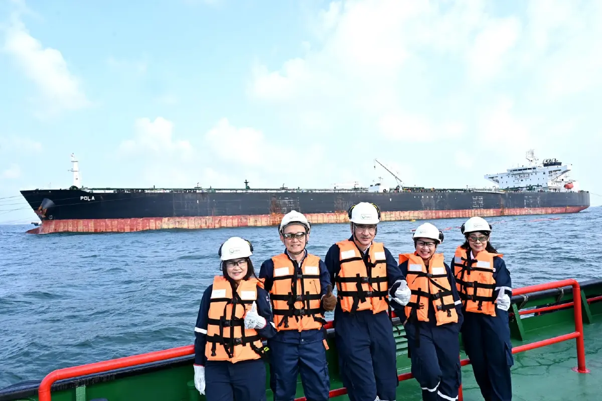 ถึงไทยแล้ว! "บางจากฯ" เผย "เรือขนน้ำมันดิบ" ตะวันออกกลาง 7 แสนบาร์เรล ถึงศรีราชา