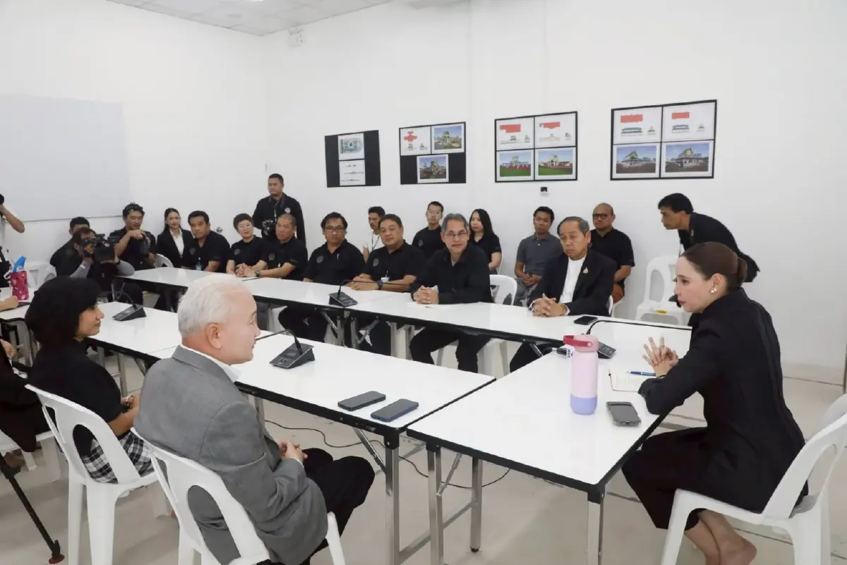 "ซาบีดา" ตรวจความคืบหน้าโรงขยายแบบพระเมรุมาศ ที่ท้องสนามหลวง