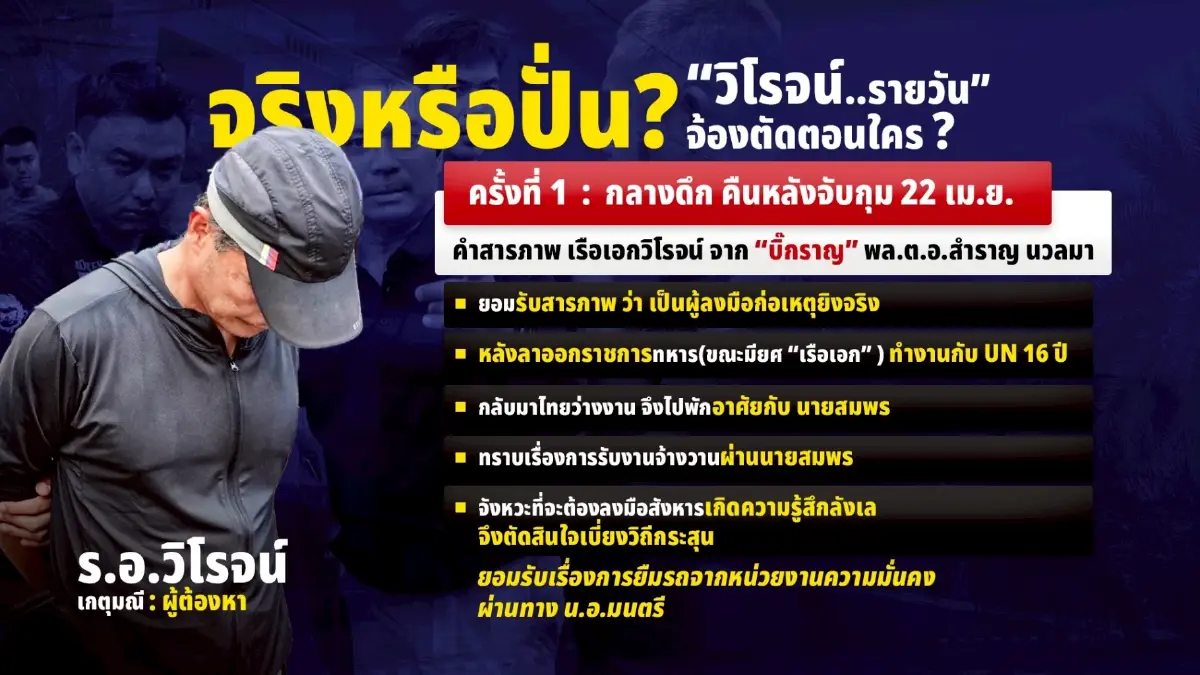 จริงหรือปั่น? นักอาชญาวิทยา ถอดรหัสวาทะ "เรือเอกวิโรจน์"