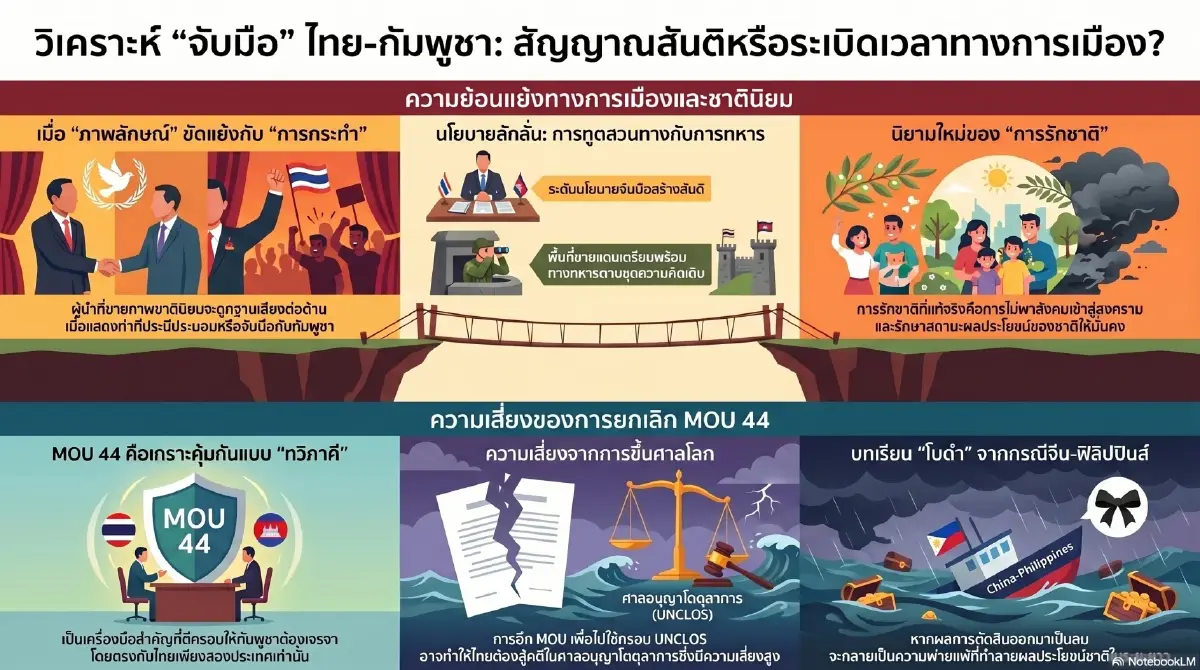 เลิก MOU ไทยเสียรู้อีกหรือไม่? วิพากษ์ “ช็อตประวัติศาสตร์” นายกฯอนุทิน จับมือ “ฮุน มาเนต”