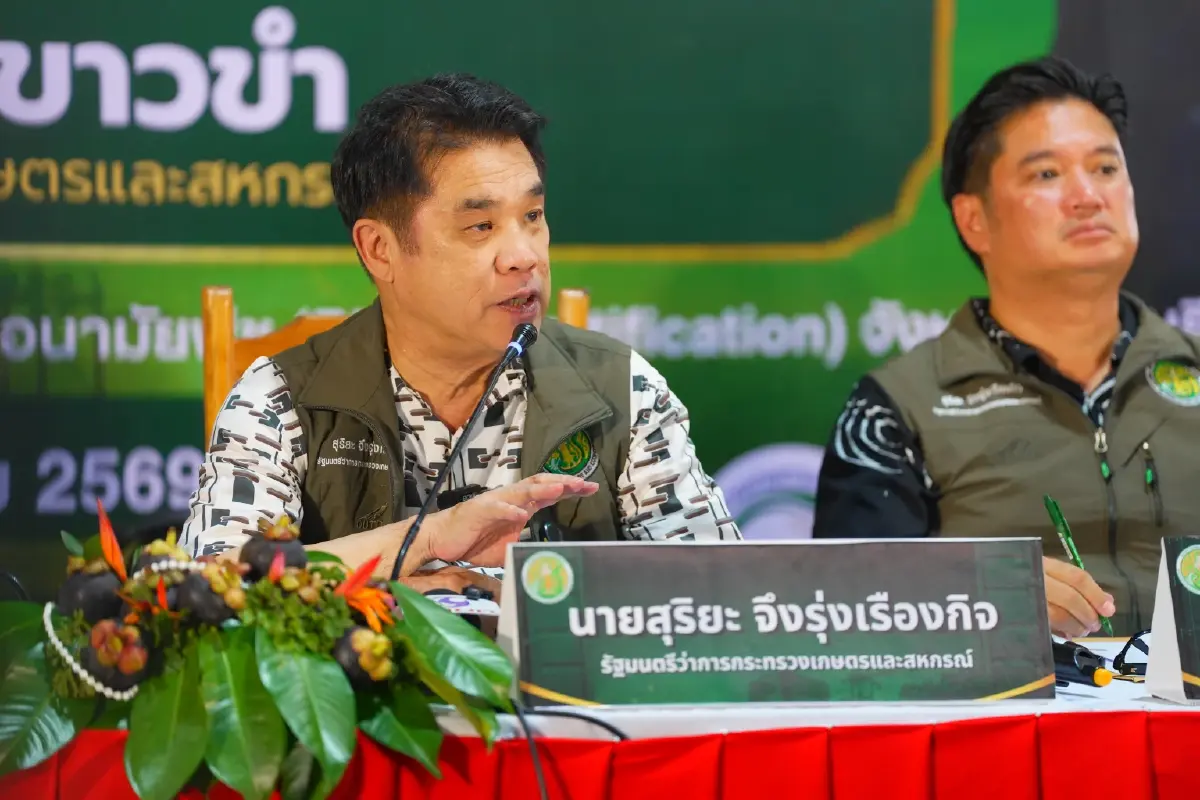 สุริยะ จึงรุ่งเรืองกิจ  รมว.เกษตรและสหกรณ์ 