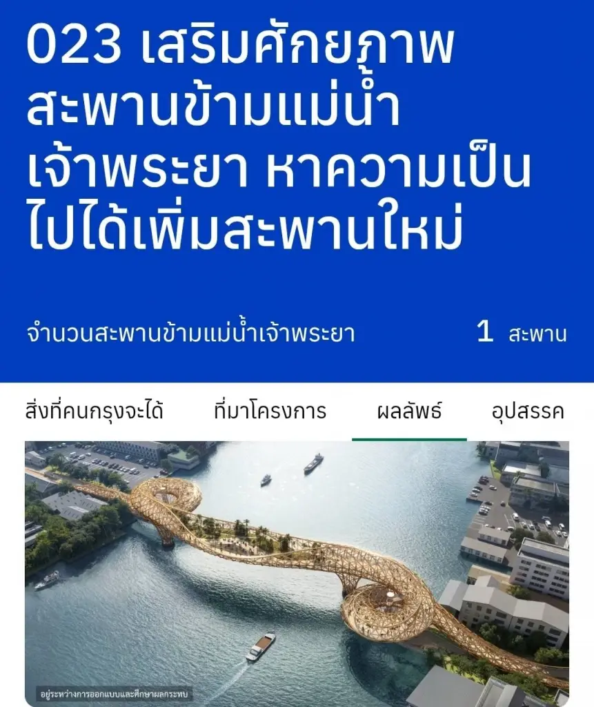 "ชัชชาติ" เมกะโปรเจกต์ "ทางเดินข้ามเจ้าพระยา" แห่งแรก เชื่อมขนส่ง รถ-ราง-เรือ สัญจรสะดวก ปลอดภัย 24 ชม.