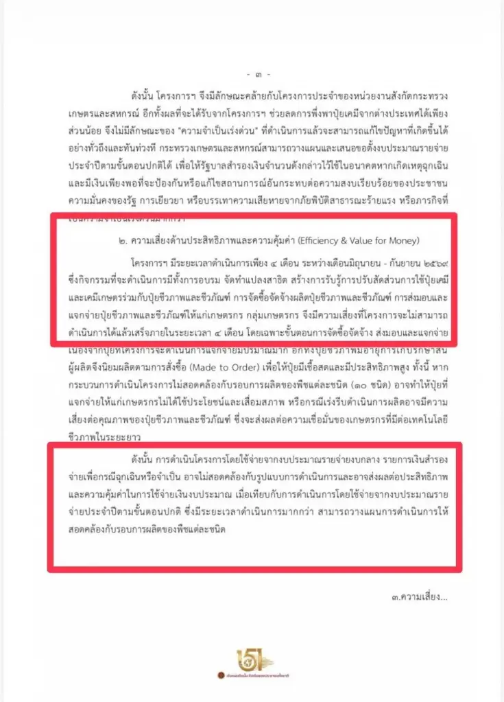 เปิดบันทึก"สตง." ฉบับเต็ม เบรกฉุกเฉิน "สุริยะ"ขอ 6 พันล้าน"ซื้อปุ๋ย" แจกเกษตรกร