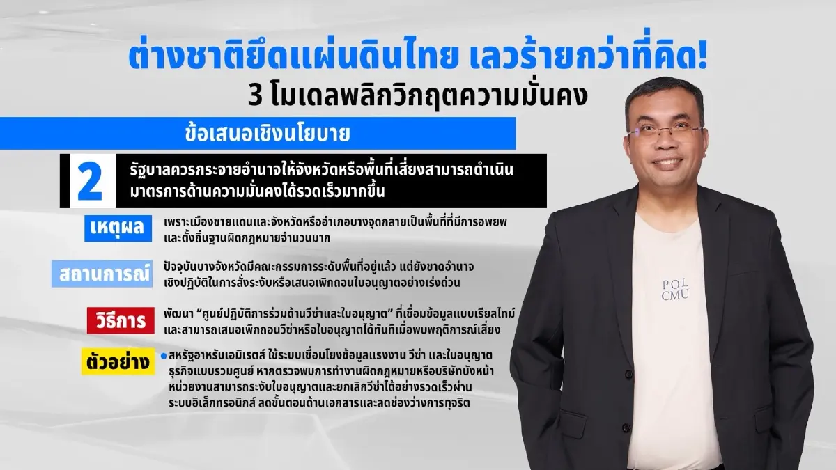นักวิชาการ ชู 3 โมเดลพลิกวิกฤต ปราบต่างชาติรุกไทย จี้เพิกถอนวีซ่า