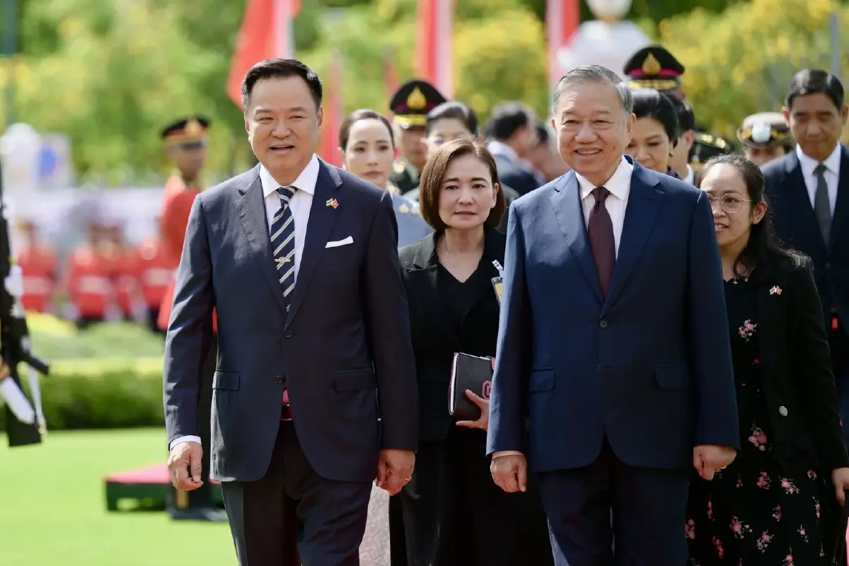 "อนุทิน" ต้อนรับ "โต เลิม" ผู้นำเวียดนามเยือนไทยอย่างเป็นทางการ
