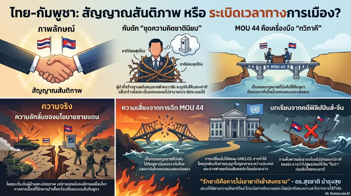 เลิก MOU ไทยเสียรู้อีกหรือไม่? วิพากษ์ “ช็อตประวัติศาสตร์” นายกฯอนุทิน จับมือ “ฮุน มาเนต”