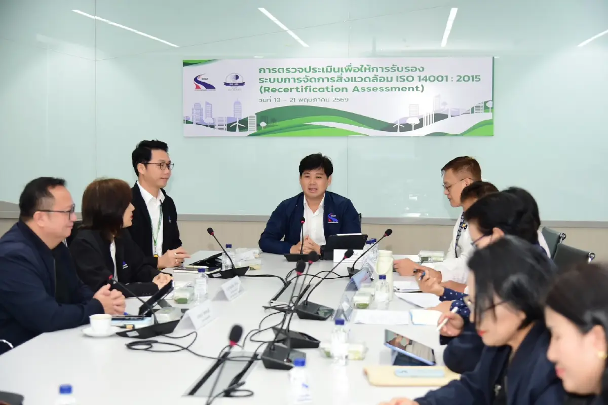 กทพ. ผ่านการตรวจประเมิน ต่ออายุมาตรฐานระบบการจัดการสิ่งแวดล้อม ISO 14001:2015  ต่อเนื่องอีก 3 ปี