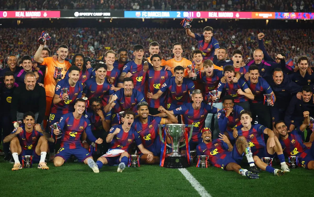 บาร์ซ่าอัดชุดขาว 2-0 เถลิงแชมป์ลา ลีกา สมัย 29 ท่ามกลางความเศร้าของ 'ฟลิค'