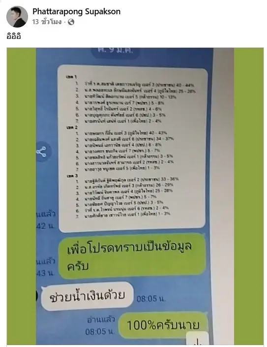"อธิบดีปกครอง" โต้แชตหลุด "ช่วยน้ำเงินด้วย" ยันโดนดิสเครดิต! เชื่อฝั่งตรงข้ามดิ้นพล่าน