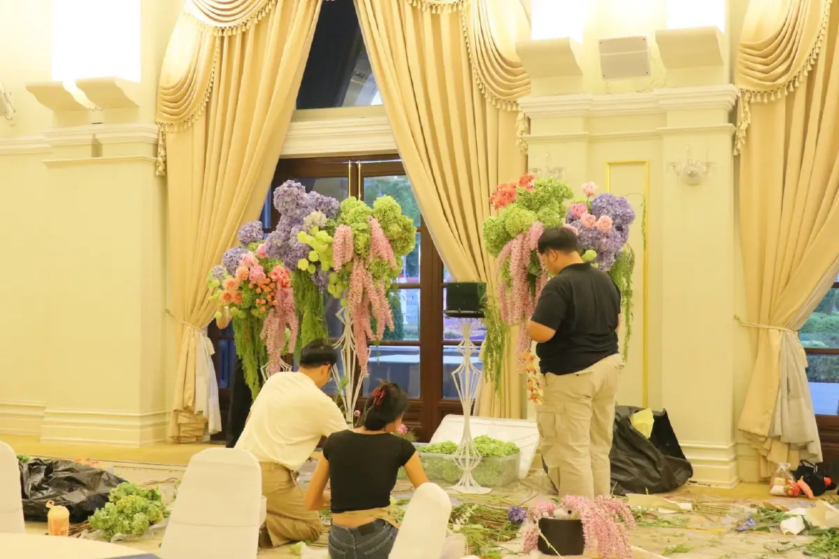 บรรยากาศการเตรียมงาน