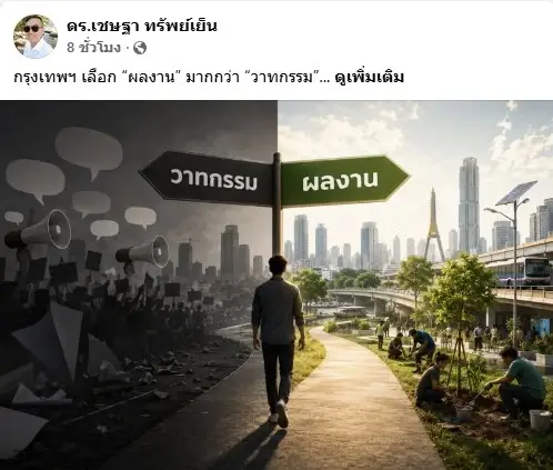 หมดยุคดีแต่พูด! คนกรุงเทพฯ เลือก "ผลงาน" มากกว่า "วาทกรรม" ชี้ "ชัชชาติ" ชนะเพราะงานไม่ใช่กระแส!