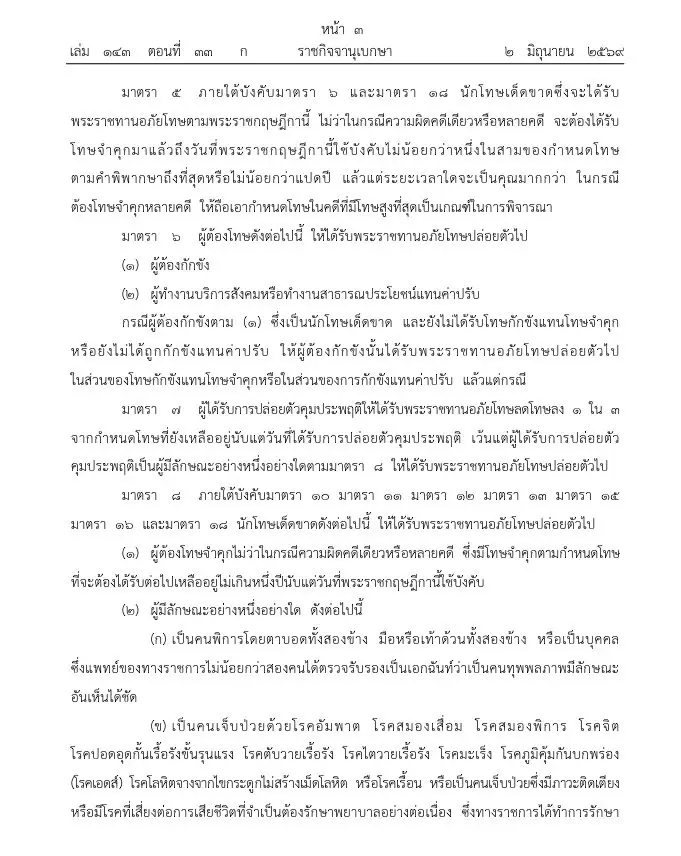 โปรดเกล้าฯ พระราชทานอภัยโทษ เนื่องในพระราชพิธี เฉลิมพระชนมพรรษา 4 รอบ พระราชินี