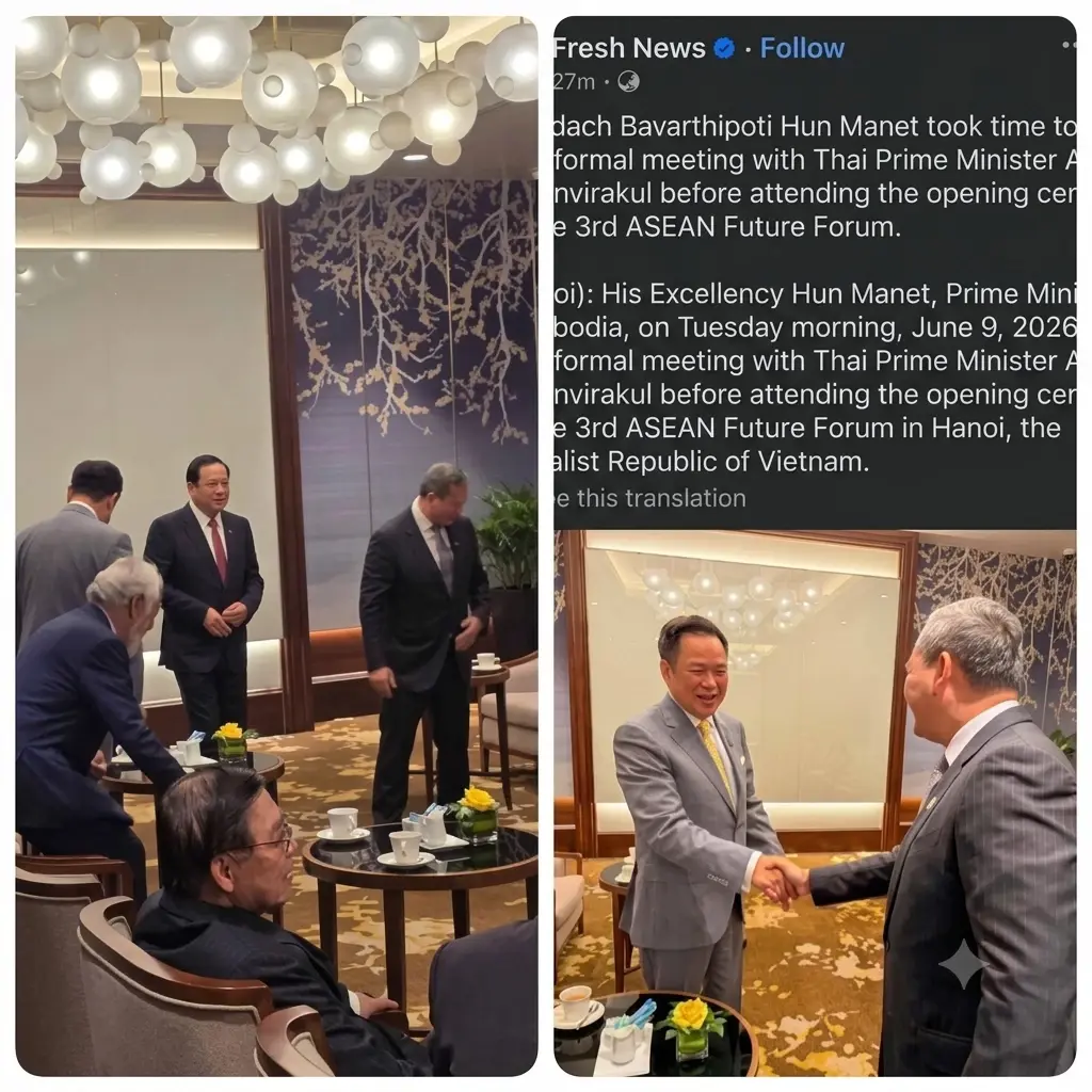 "นายกฯ อนุทิน" แค่ทักทาย "ฮุน มาเนต" ตามมารยาท ไร้การประชุมลับที่เวียดนาม