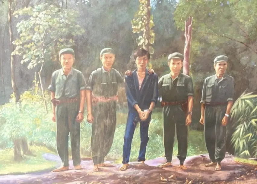 ภาพวาดในอดีต ศุภชัย โพธิ์สุ บนที่มั่นภูพาน ในชื่อจัดตั้ง สหายแสง 