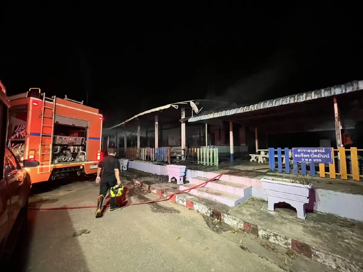 วอดทั้งหลัง! ไฟไหม้ "ศูนย์เด็กเล็ก-อนุบาล" รร.ดังปราจีนบุรี เหลือแต่ซากกลางดึก ระดมดับเพลิงอลหม่านกลางดึก