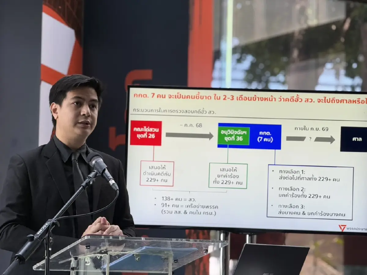 พริษฐ์ วัชรสินธุ แถลงข้อสังเกตการทำหน้าที่ของ กกต.คดีฮั้ว สว.