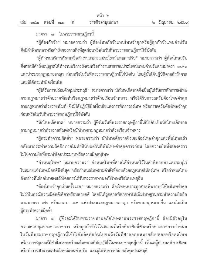 โปรดเกล้าฯ พระราชทานอภัยโทษ เนื่องในพระราชพิธี เฉลิมพระชนมพรรษา 4 รอบ พระราชินี