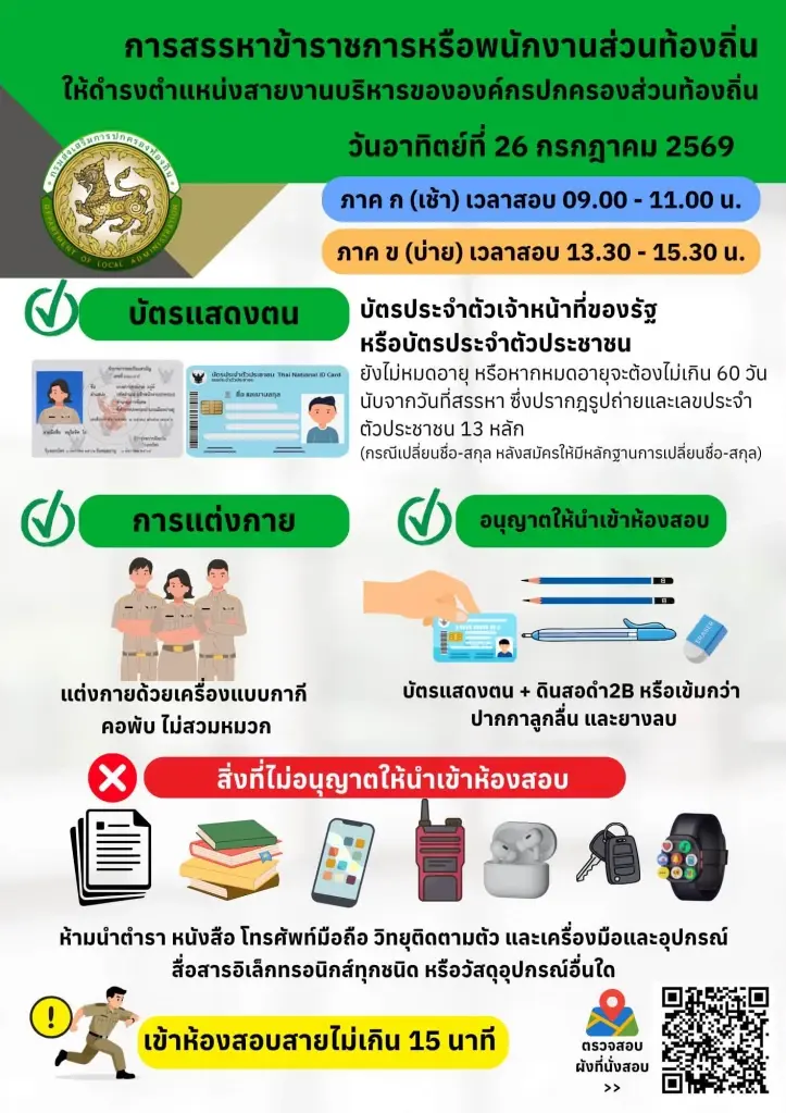 จับตา!อาทิตย์นี้  สอบสายงานบริหารท้องถิ่น "มธ." คุมเข้ม ลั่นล้างภาพจำ-ไร้โกงซ้ำรอยอดีต