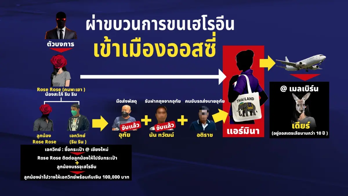 กราฟิกขบวนการเครือข่ายแอร์มีนา