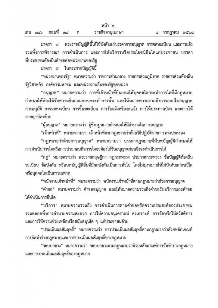 คลอดแล้ว "พ.ร.บ.อำนวยความสะดวกฯ" ฉบับใหม่ บังคับราชการปรับตัว ให้บริการปชช.