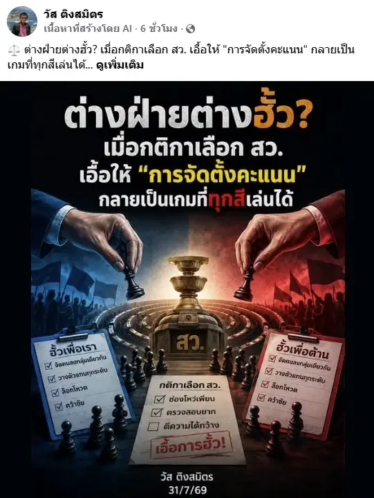 ต่างฝ่ายต่างฮั้ว? เมื่อกติกาเลือก สว. เอื้อให้ "การจัดตั้งคะแนน" กลายเป็นเกมที่ทุกสีเล่นได้