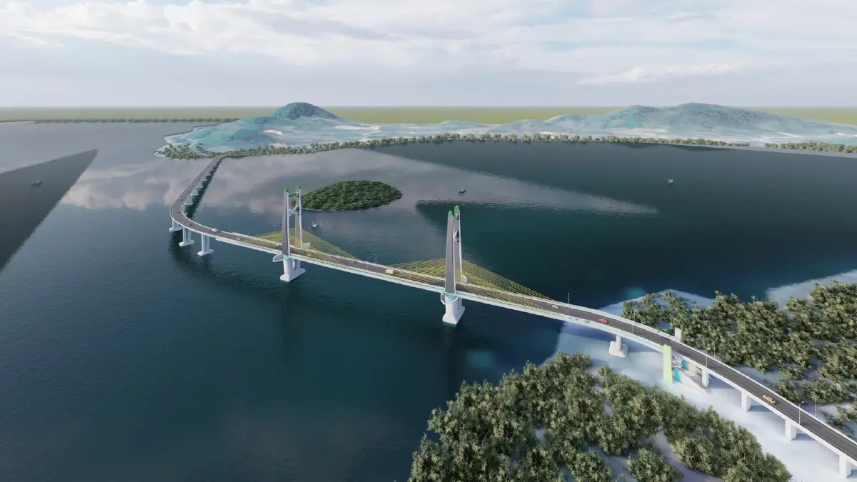 ภาพตัวอย่างสะพานเชื่อมเกาะลันตา-สะพานข้ามทะเลสาบสงขลา 