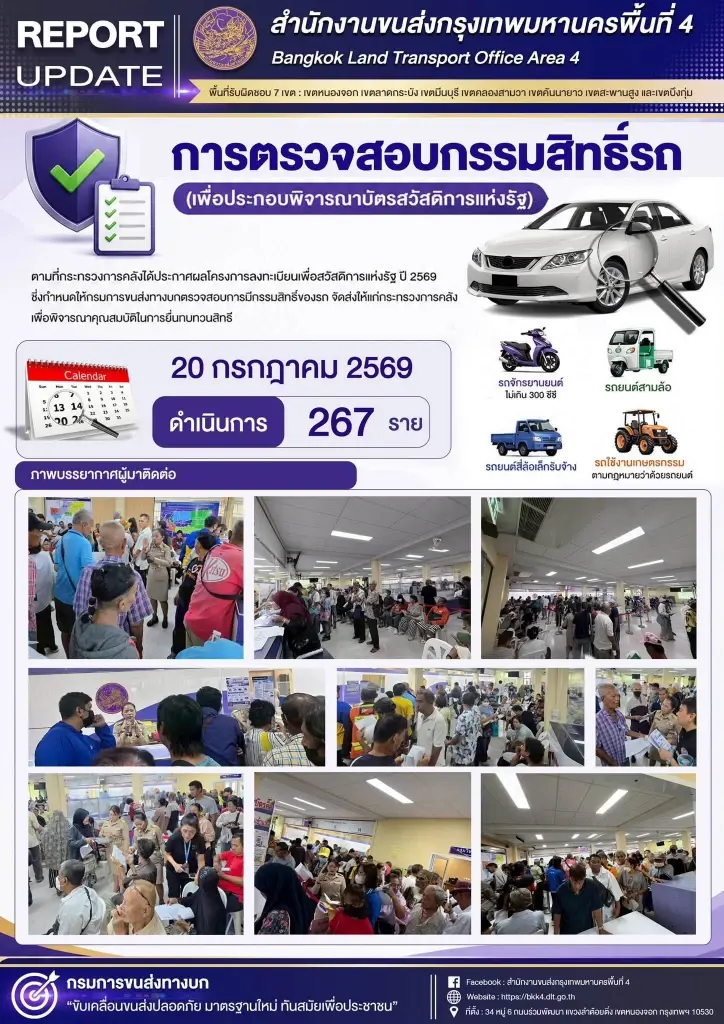 ประชาชนแห่อุทธรณ์สิทธ์ "บัตรคนจน" ด้าน "ผอ.ขนส่งพื้นที่ 4" ยัน ส่วนใหญ่เป็น "รถเก่า-โอนลอย"