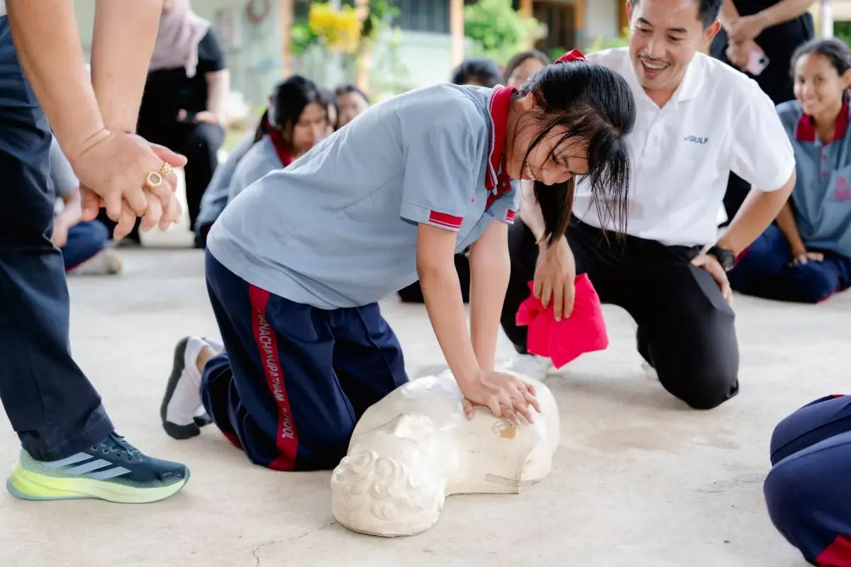 GULF เสริมเกราะให้ชุมชน จัดกิจกรรม “GULF Care ส่งต่อความรู้ สู้ภัยพิบัติ” เพิ่มทักษะให้เยาวชน อ.จะนะ จ.สงขลา รับมือน้ำท่วมและเหตุฉุกเฉินอย่างเหมาะสม
