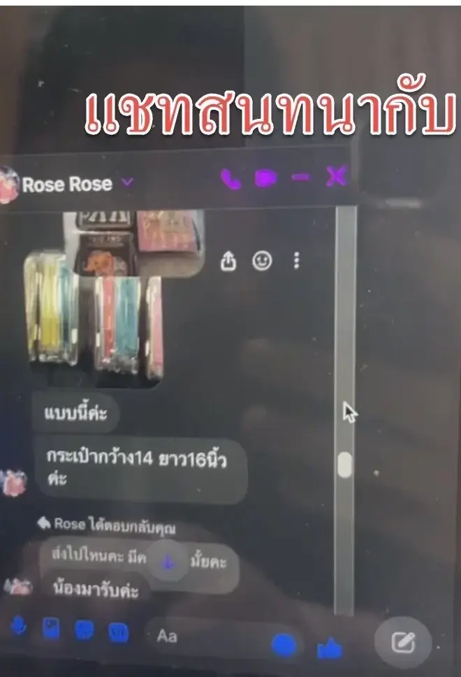 แชทระหว่าง RoseRose กับ แอร์มีนา