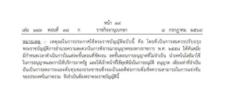 คลอดแล้ว "พ.ร.บ.อำนวยความสะดวกฯ" ฉบับใหม่ บังคับราชการปรับตัว ให้บริการปชช.