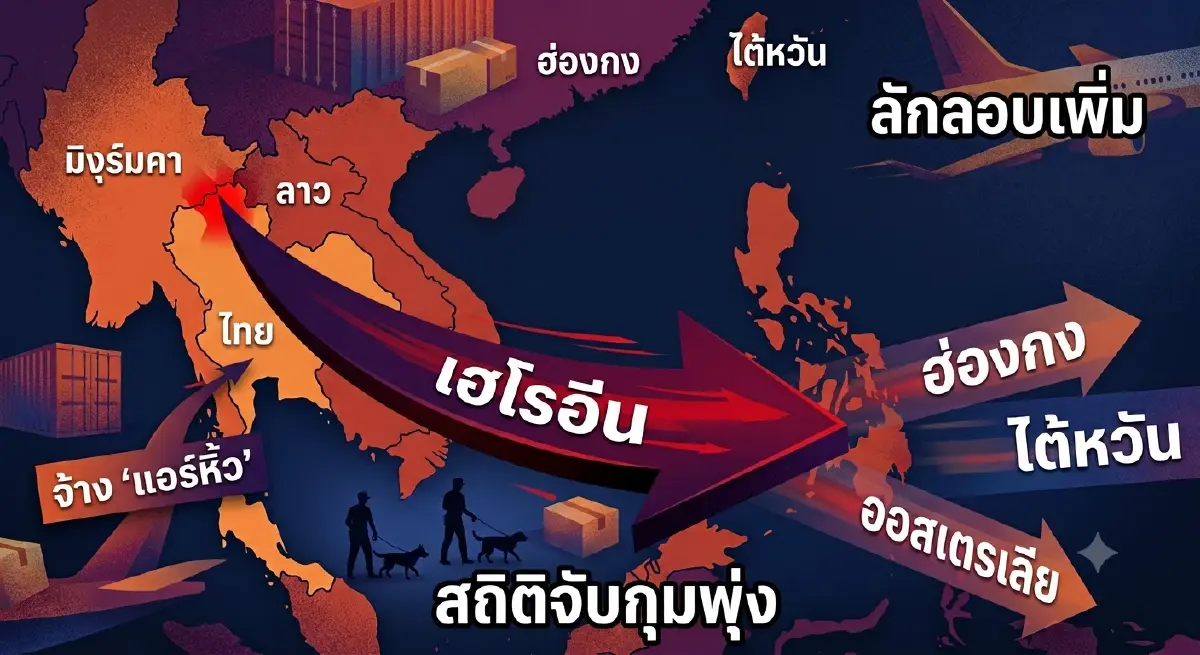 สื่อระดับโลกเปิดโปง! จาก "พัสดุไปรษณีย์" ถึง "แอร์หิ้ว" กลโกงใหม่เครือข่าย "ยาเสพติดข้ามชาติ"
