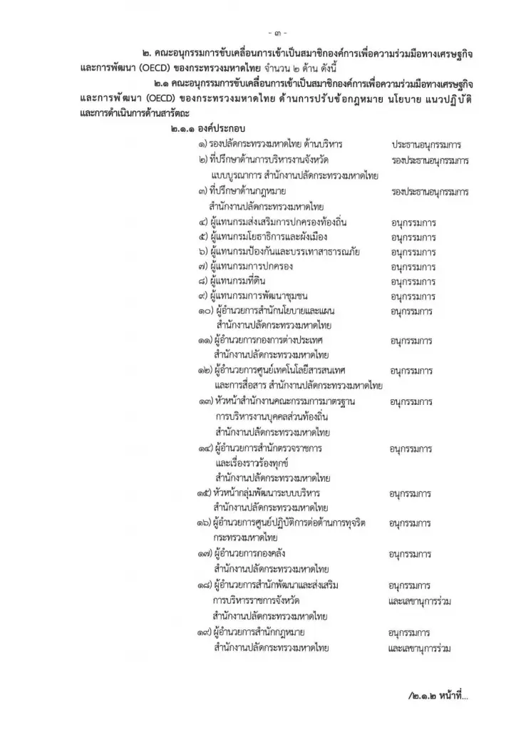 นายกฯ ตั้งทีมมหาดไทย เดินหน้าขับเคลื่อนไทยสู่การเป็นสมาชิก OECD