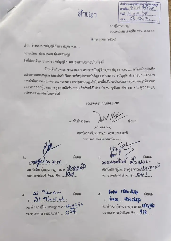 เปิดร่าง พ.ร.บ.กัญชา ฉบับ พ.ต.อ.ทวี สอดส่อง