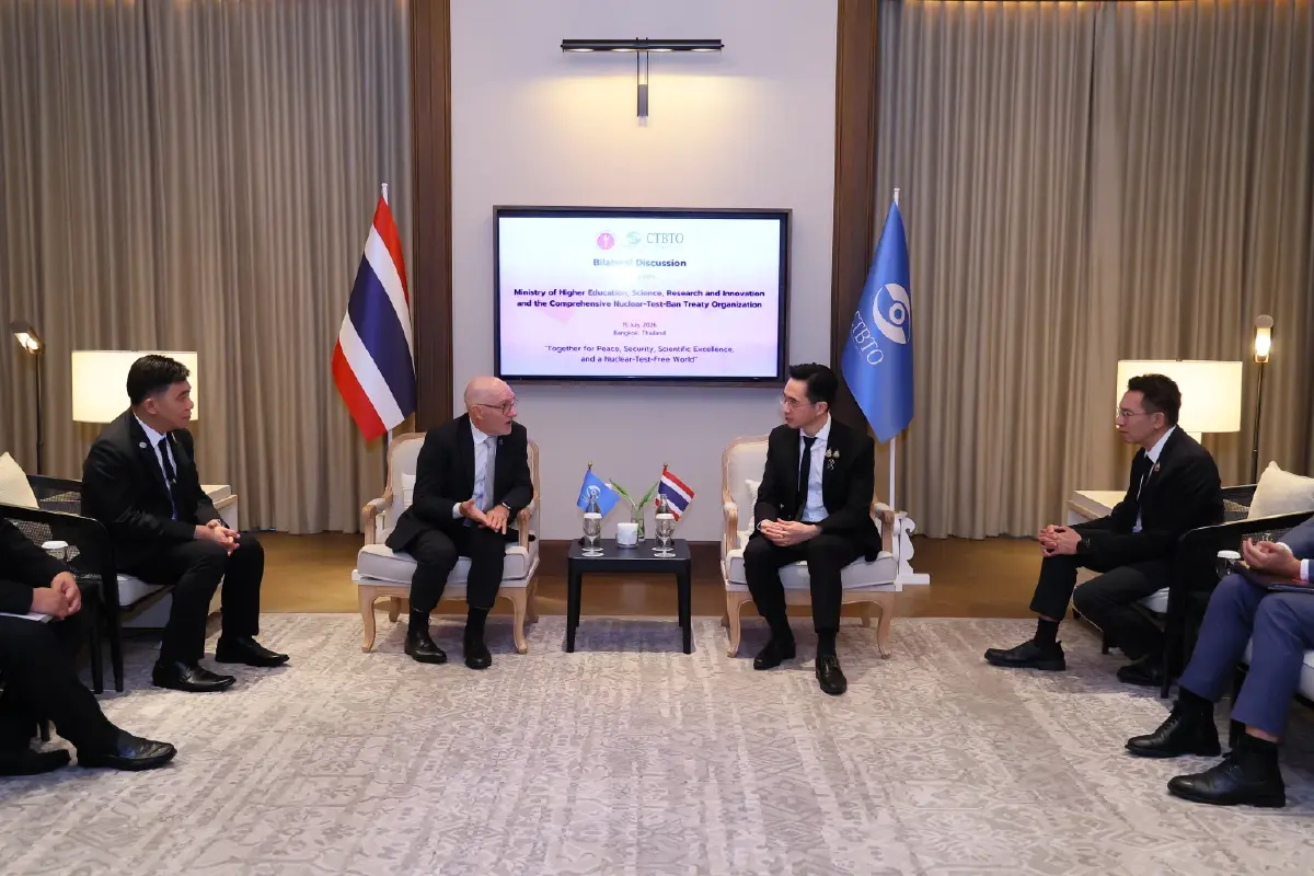 รัฐมนตรี ยศชนัน อว. ผนึก CTBTO ดันไทยผงาด "ฮับข้อมูลเตือนภัยพิบัติ" พร้อมเตรียมตั้งศูนย์ฝึกอบรมนานาชาติแห่งเอเชีย-แปซิฟิก
