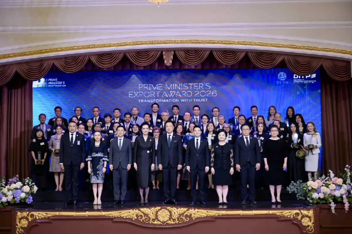 นายกรัฐมนตรีเป็นประธานมอบรางวัล Prime Minister’s Export Award 2026 ยกย่องผู้ประกอบการไทยต้นแบบ ขับเคลื่อนการส่งออกไทยสู่เวทีการค้าโลก