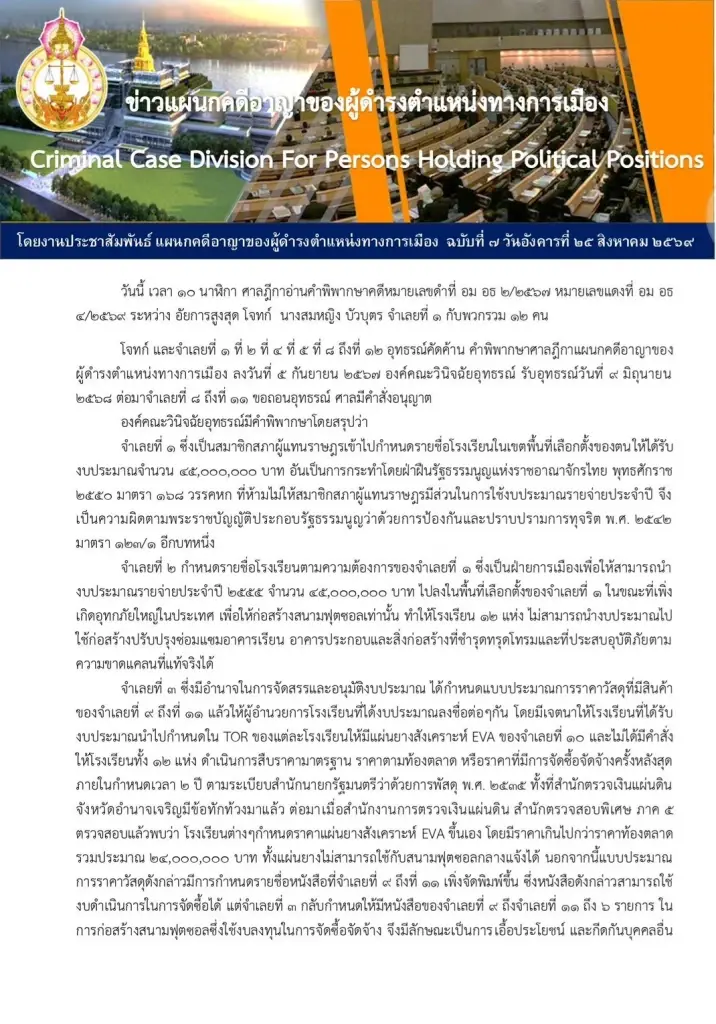 จำคุก 3 ปี 4 เดือน "สมหญิง บัวบุตร" อดีต สส.เพื่อไทย ไม่รอลงอาญา