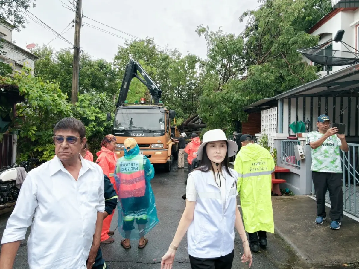 "ชญาดา" ส.ก.คันนายาว รุดลงพื้นที่! "พายุฝนถล่ม ต้นไม้ใหญ่ล้มทับบ้าน 2 หลัง