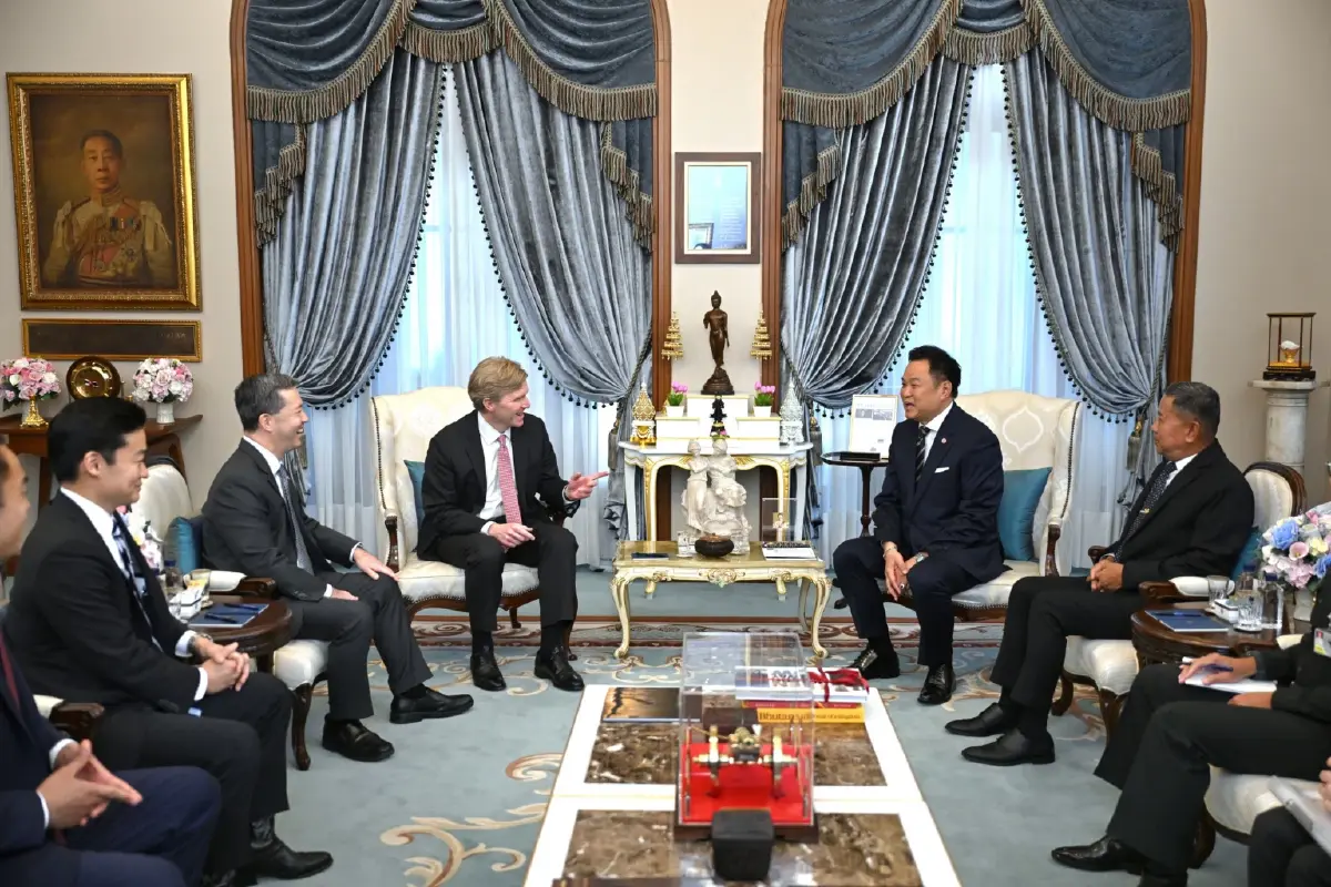 นายกรัฐมนตรี อนุทิน ชาญวีรกูล เปิดทำเนียบรัฐบาลต้อนรับ นายเอลบริดจ์ โคลบี ปลัดกระทรวงกลาโหมสหรัฐฯ ฝ่ายนโยบาย ในโอกาสเยือนไทยอย่างเป็นทางการ 