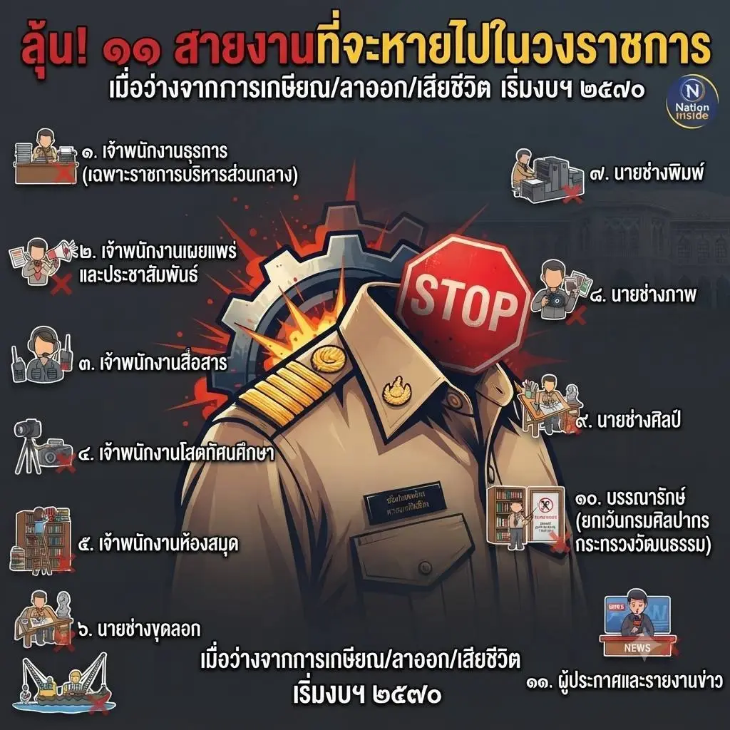 ช็อกข้าราชการ "ปกรณ์" จ่อชง "ครม." รื้อใหญ่กำลังคนภาครัฐ เช็ก 11 สายงานจะหายไป