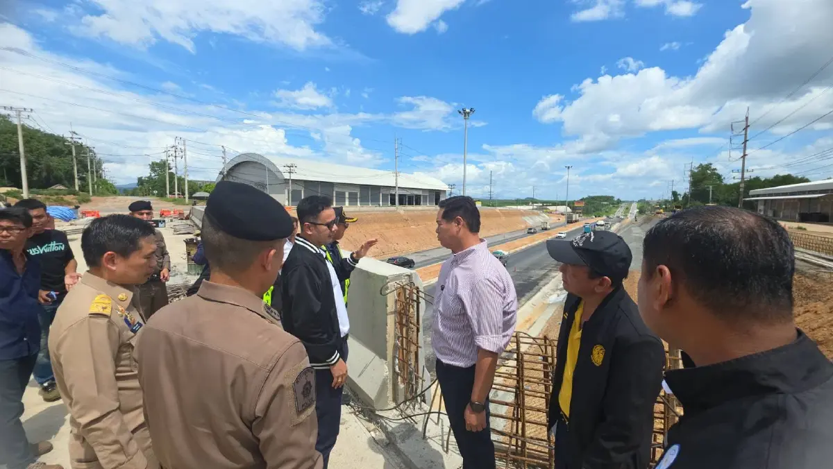 "รมช.คมนาคม" ลงพื้นที่บางกล่ำ สั่งกรมทางหลวงเร่งคืนผิวจราจรภายใน ก.ย.นี้